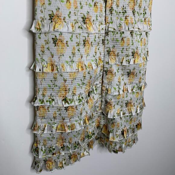 V. Chapman X REVOLVE Drew Mini Dress Smocked Womens Size 2 Floral - Picture 4 of 16